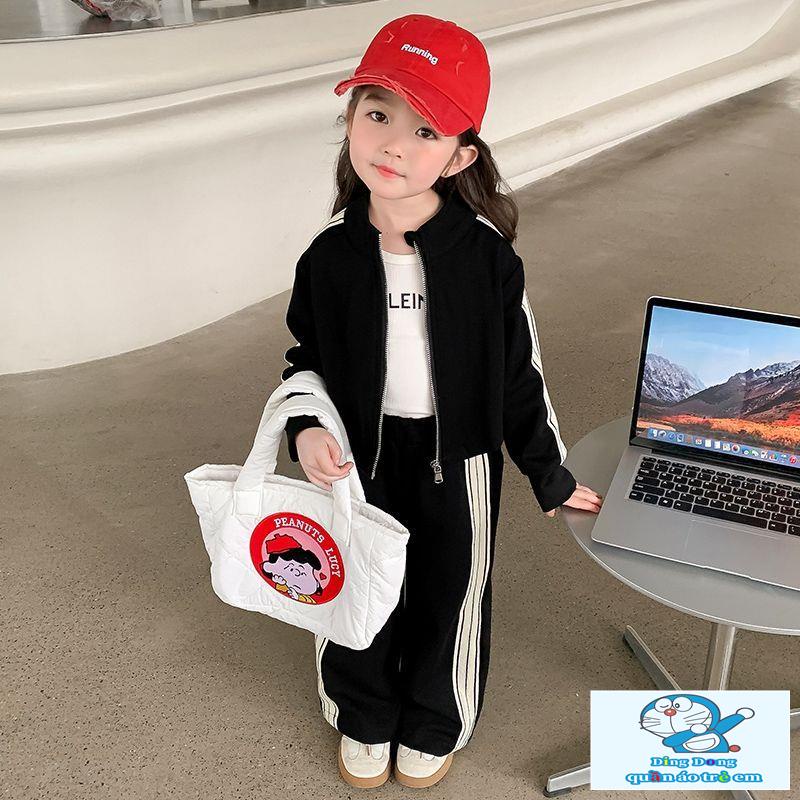 Set Đồ Thể Thao Hai Món Thời Trang Xuân Thu 2023 Phong Cách Mới Cho Bé Gái