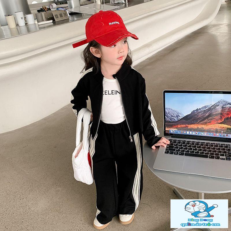 Set Đồ Thể Thao Hai Món Thời Trang Xuân Thu 2023 Phong Cách Mới Cho Bé Gái