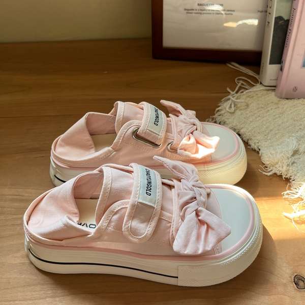 Giày Thể Thao Vải canvas Đính Nơ Xinh Xắn Cho Nữ