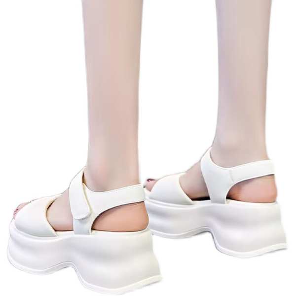 Dép nơ đế cao sandal dép thể thao thường ngày dễ phối thời trang mẫu mới mùa hè tăng chiều cao đế dày