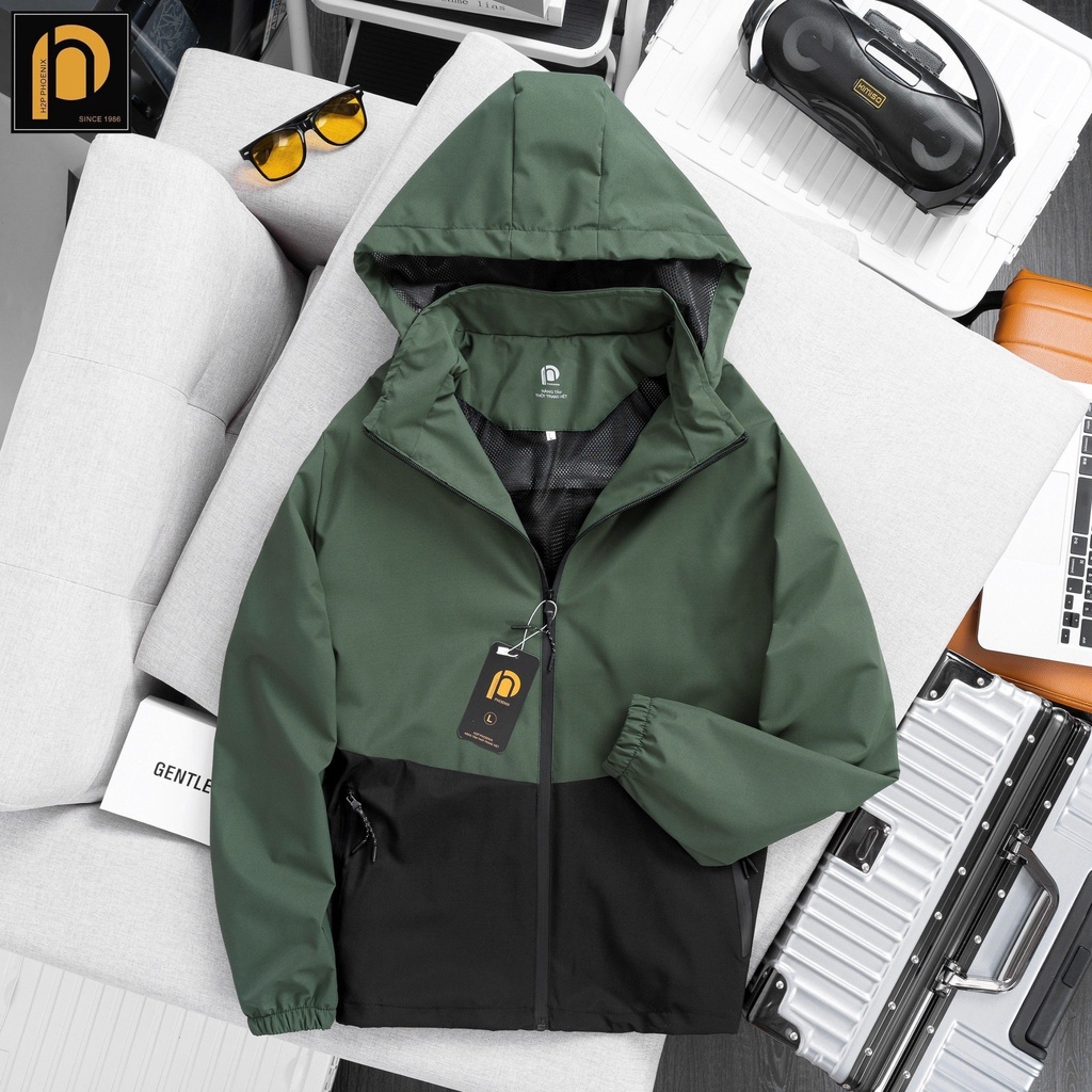 Áo Khoác Gió Nam Lót Lưới thu đông phối màu chất gió tráng bạc siêu đẹp