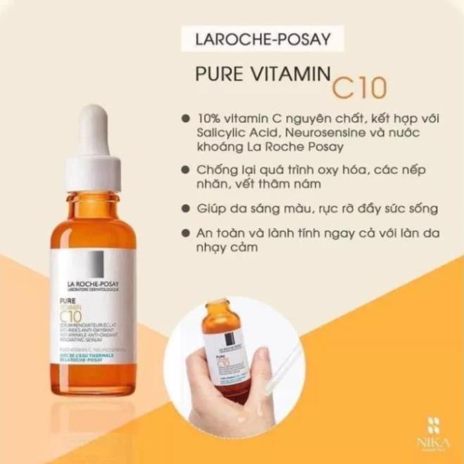 La Roche Posay Pure Vitamin C10 Serum Nguyên Chất Cho Da Nhạy Cảm 30ml