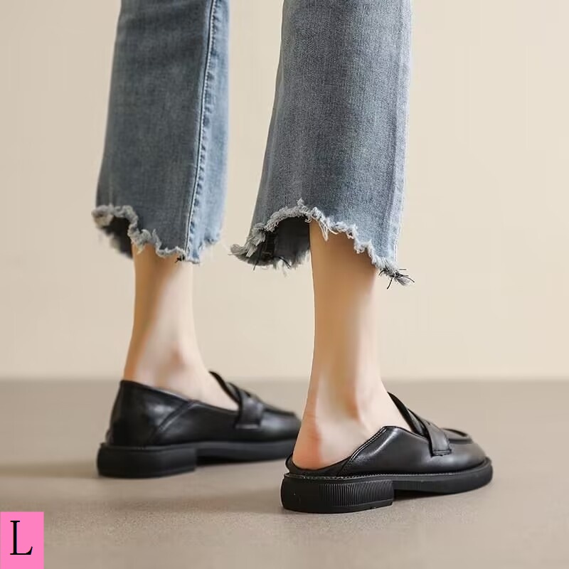 Giày Da Mềm Mũi Rộng Phong Cách Anh Quốc Thời Trang Mùa Thu Cho Nữ size Lớn 41-43 42
