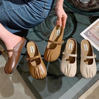 Giày sục bệt nữ khuy da mềm mã GD04