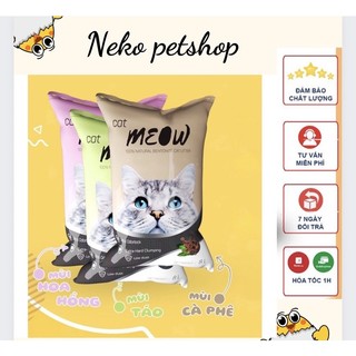 cát meow cát vệ sinh cho mèo 8l  siêu vón cục và thơm cafe