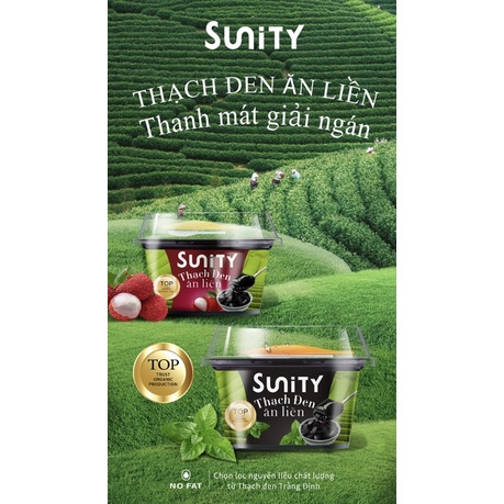 Thạch Đen Ăn Liền Vị Truyền Thống/Vải 166g