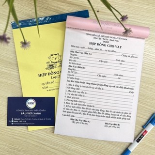 Hợp đồng cho vay khổ a5
