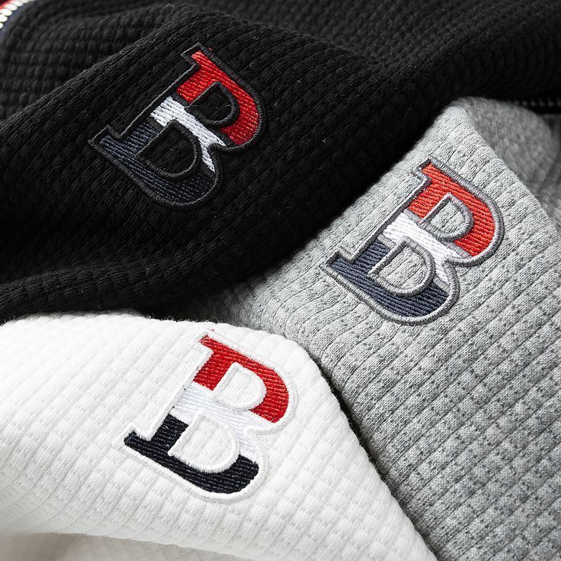 Áo Thun Tay Dài Cổ Đứng Có Khóa Kéo Nửa Thân Thời Trang Thu Đông Cho Nam