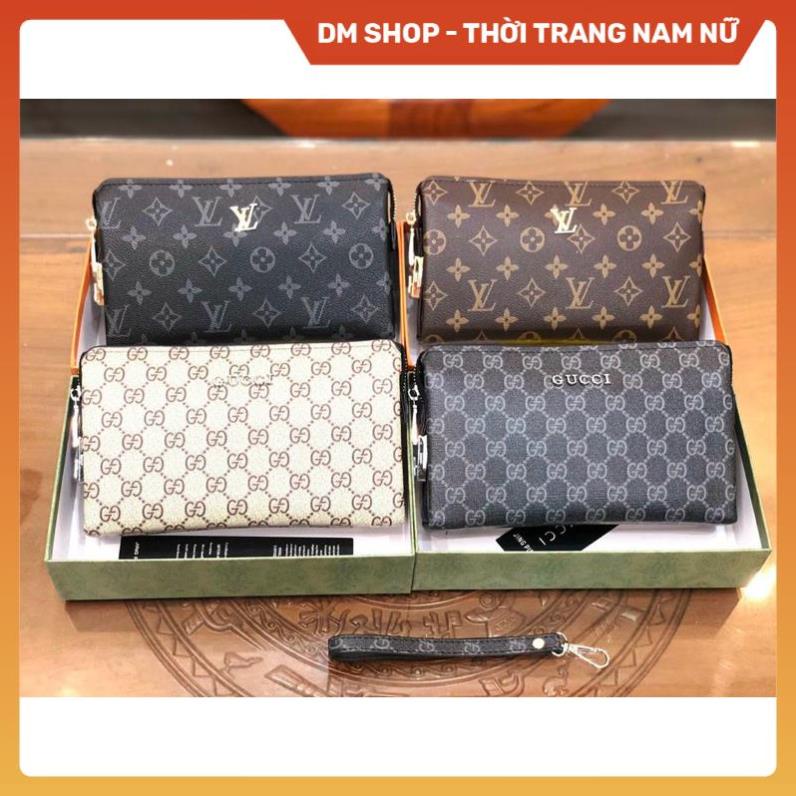 Ví cầm tay Clutch Nam LV - 686 Hàng Cao Cấp Quảng Châu Full Bill Box, Ví Clutch Nam LV Có Khoá Số Bảo Mật DM Shop