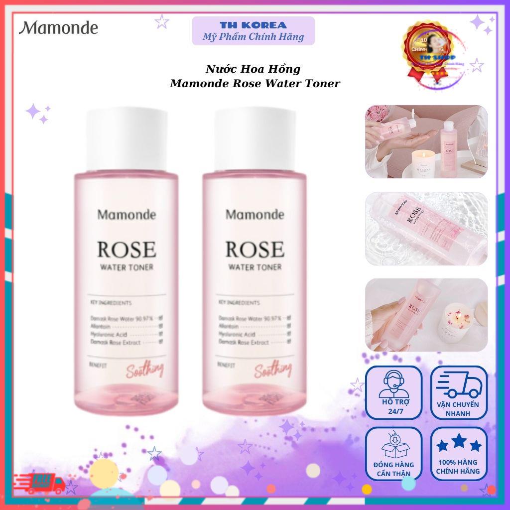 Nước hoa hồng không cồn, cấp ẩm cho da Mamonde Rose Water Toner 50ml