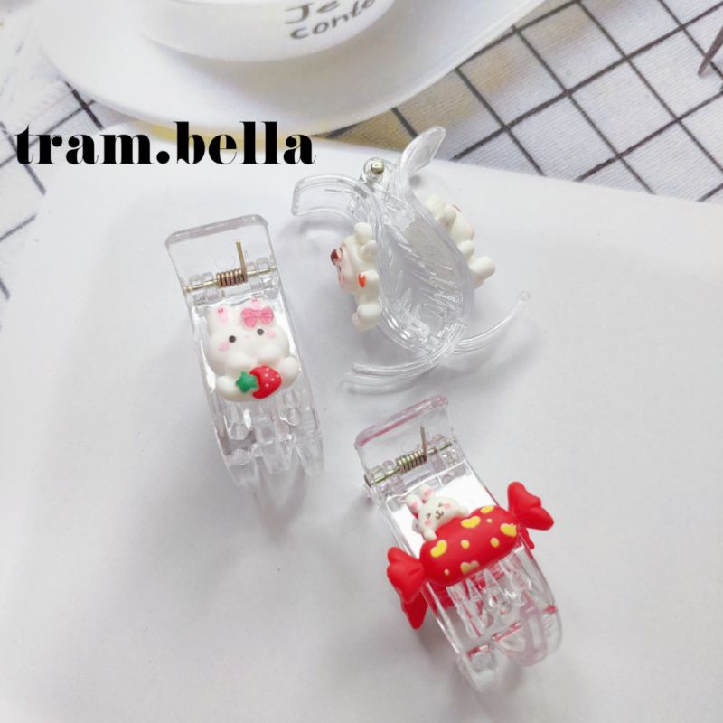 Kẹp tóc càng cua gắn hình kẹp càng cua 3 răng 5 răng dễ thương