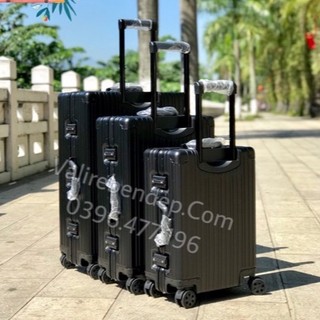 (Tặng áo bọc trong) Vali kéo du lịch NHÔM NGUYÊN KHỐI size 20 KHOÁ TSA CHỐNG XƯỚC,CHỐNG BỂ VỠ HOÀN TOÀN,BÁNH XE XOAY 360