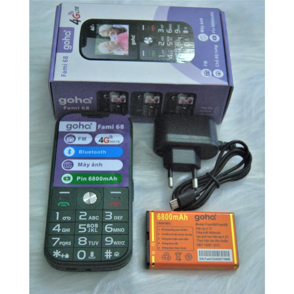 { BH 6 THÁNG } điện thoại cho người già Fami68 4G Mới Fullbox, Đọc Số, Loa To, Chữ To Pin Trâu. BH 1 đổi 1 trong 2 tháng | BigBuy360 - bigbuy360.vn