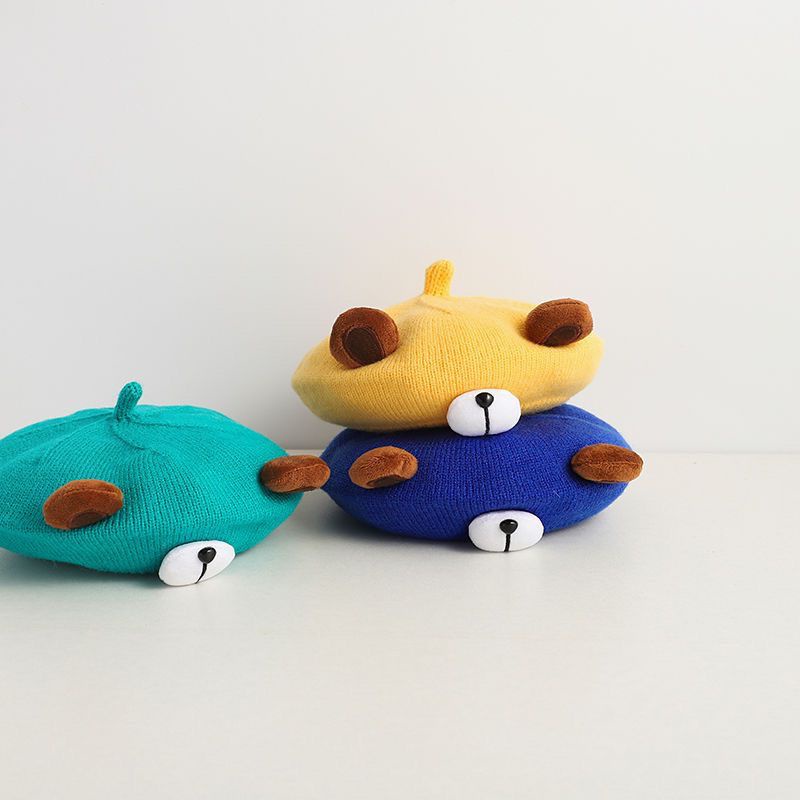 Nón beret Đan Len Dễ Thương Cho Bé