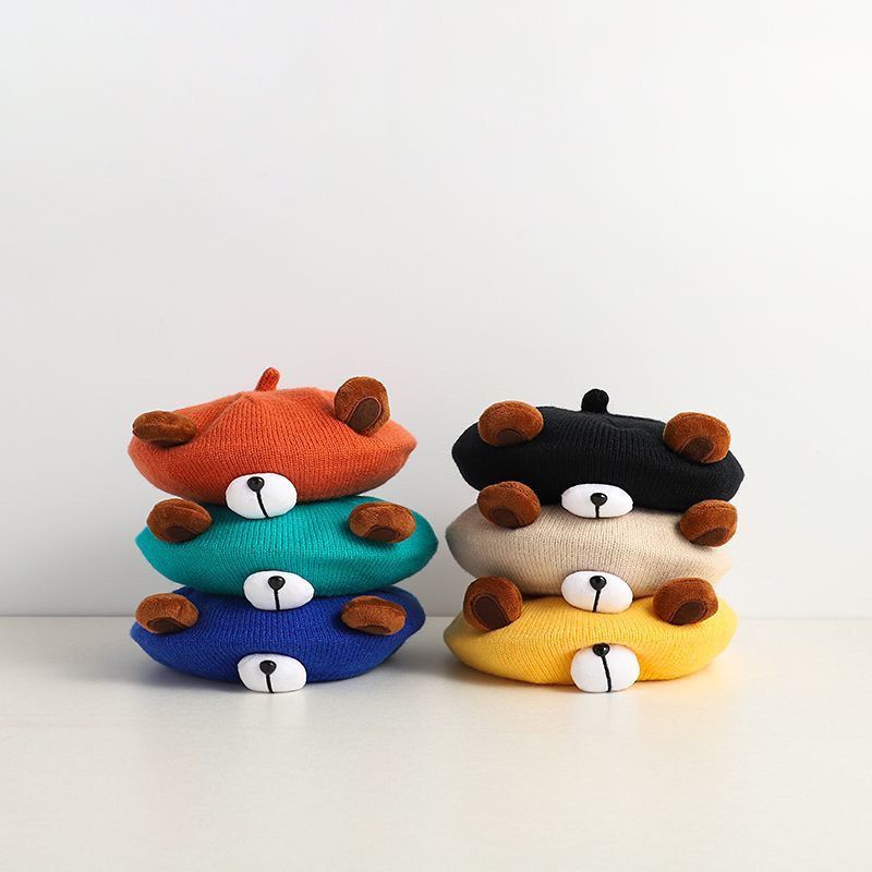 Nón beret Đan Len Dễ Thương Cho Bé