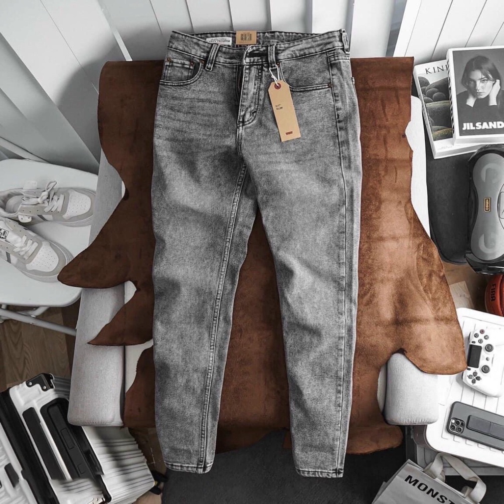 Quần bò jean nam skinny co giãn 4 chiều Big size 28-36 dáng ôm Avocado