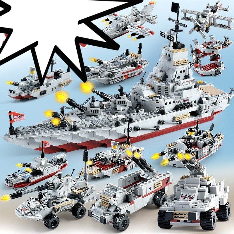 Bộ đồ chơi lego tàu chiến, tàu tuần dương cho bé hơn 1000 chi tiết