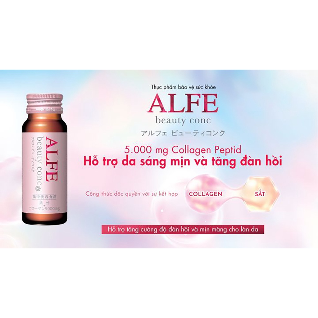 COMBO 30 chai Collagen nội địa Nhật Bản Alfe Beauty Conc 50ml/chai - Peptided Collagen cô đặc 5000mg làm căng mịn da