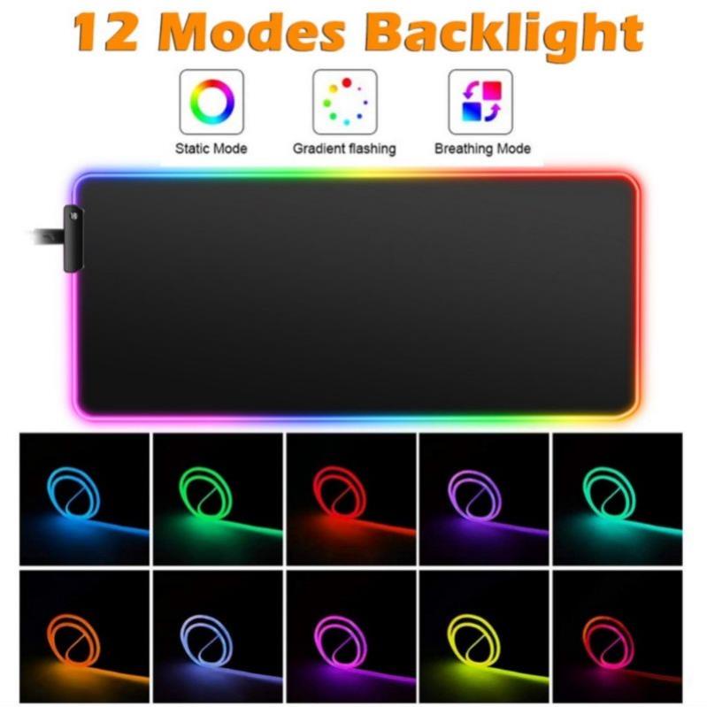 Bàn Lót Chuột LED RGB 80x30x4mm & Lót Chuột Phím Tắt Tiếng VIỆT 80x30x3mm ( Bh 3 tháng