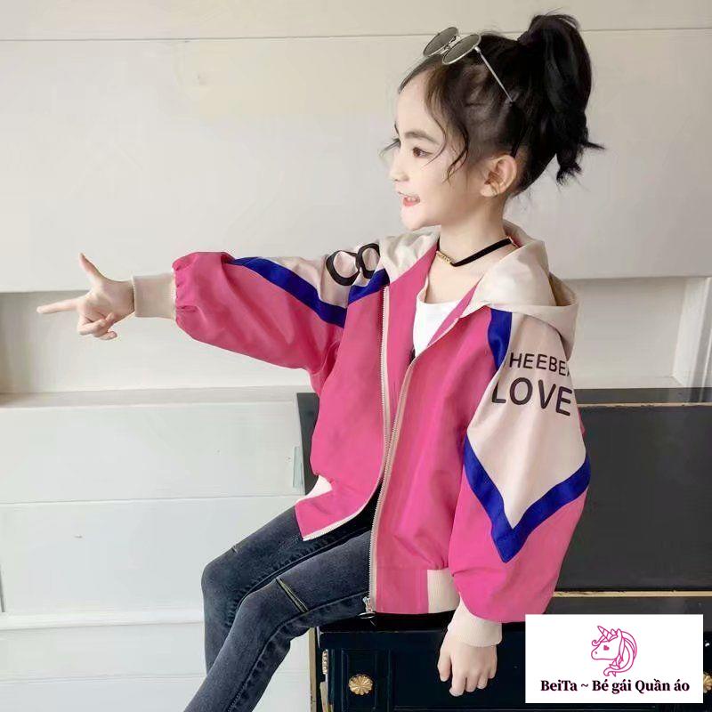 Áo Khoác Thể Thao Phong Cách Hàn Quốc Thời Trang Xuân Thu Mới 2023 Dành Cho Bé Gái
