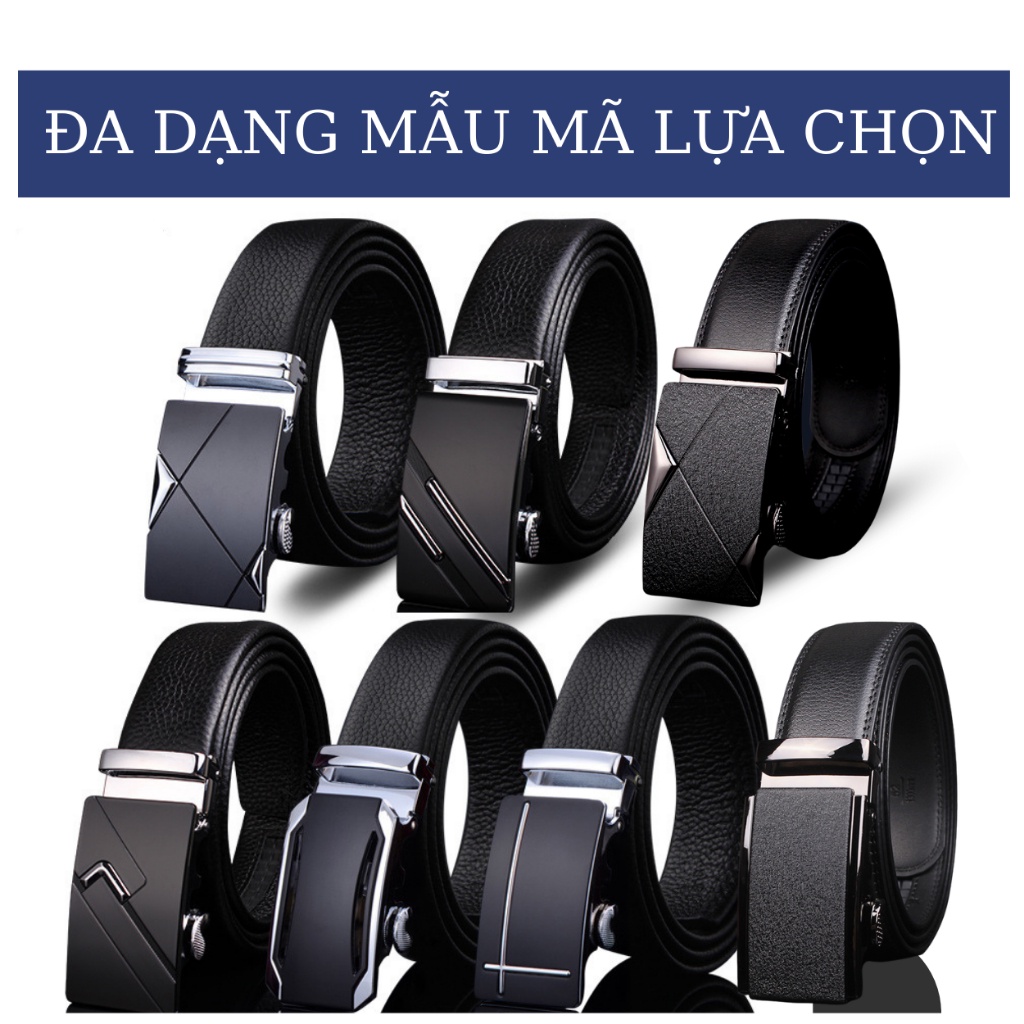 Dây nịt nam dây lưng da bò thật thắt lưng nam cao cấp khoá tự động quà tặng nam Padas Menswear  TL127