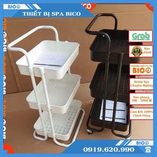 Xe đẩy spa chuyên dụng 3 Tầng Đa Năng - Kệ Để Đồ Trang Điểm - Thiết Bị Spa BICO