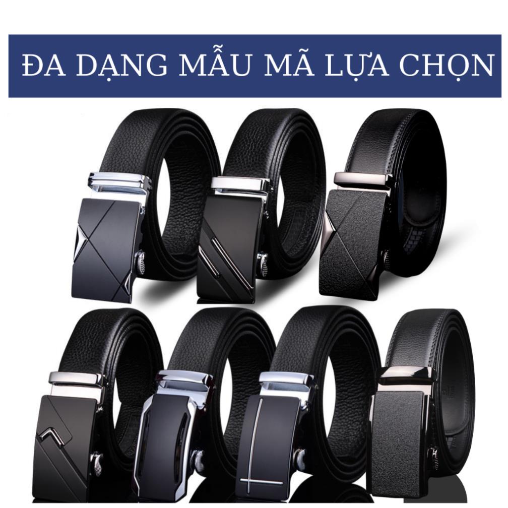 Thắt lưng nam dây nịt nam cao cấp dây lưng da bò thật 2 lớp khoá tự động quà tặng nam Padas Menswear TL103