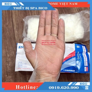 [100 Cái] Găng Tay Giảm Béo Không Bột Trong Suất -Thiết Bị Spa BICO