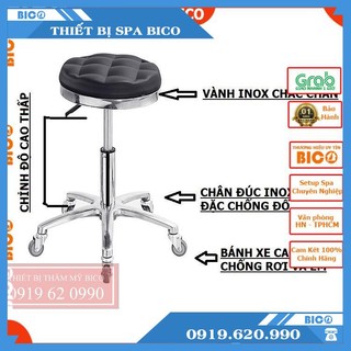 [HÀNG CAO CẤP] Ghế Cho Spa Phun Xăm Nối Mi Nail Bánh Chắc Chắn Không Rơi Bánh - Thiết Bị Spa BICO