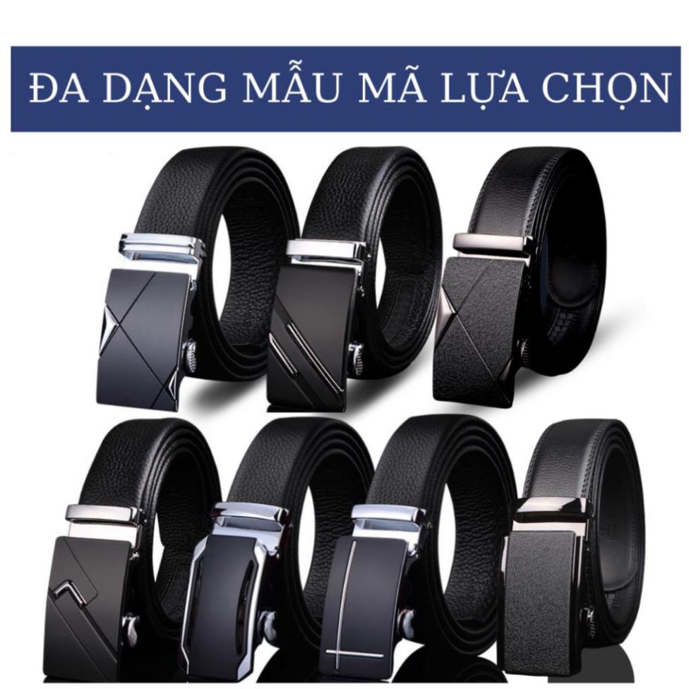 Thắt lưng nam dây nịt nam cao cấp dây lưng da bò thật khoá tự động quà tặng nam PADAS MENSWEAR