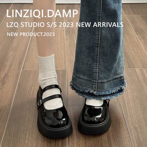 Giày Da Đế Dày Thời Trang 2023 Dành Cho Nữ