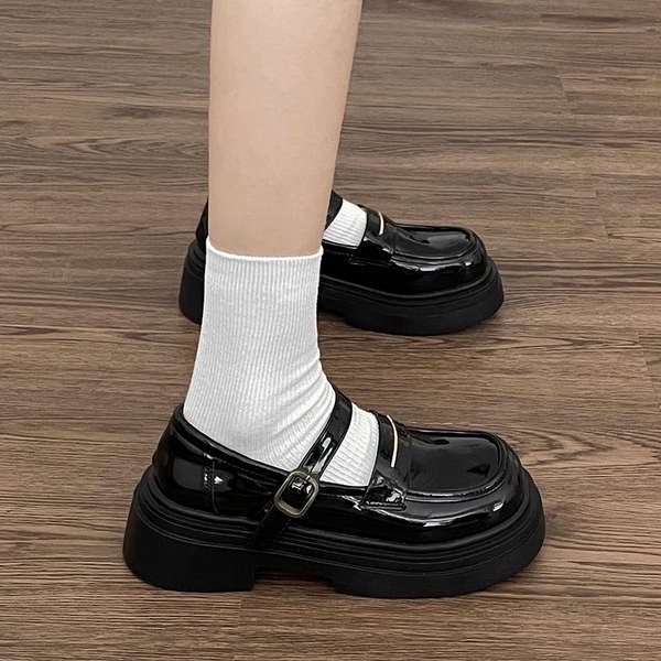 Giày Da Đế Dày Thời Trang 2023 Dành Cho Nữ