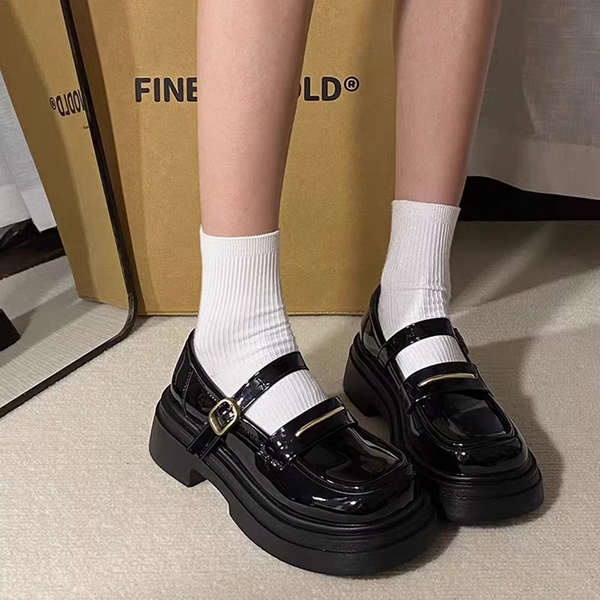 Giày Da Đế Dày Thời Trang 2023 Dành Cho Nữ