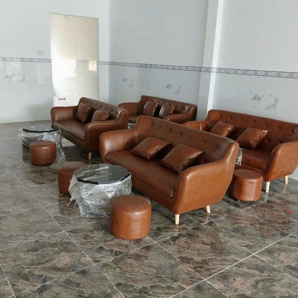 Combo sofa da simili phòng tiếp đón khách - bộ sofa da căn hộ - bh 12 tháng - thiết kế bên trong NGỌC MAI | BigBuy360 - bigbuy360.vn