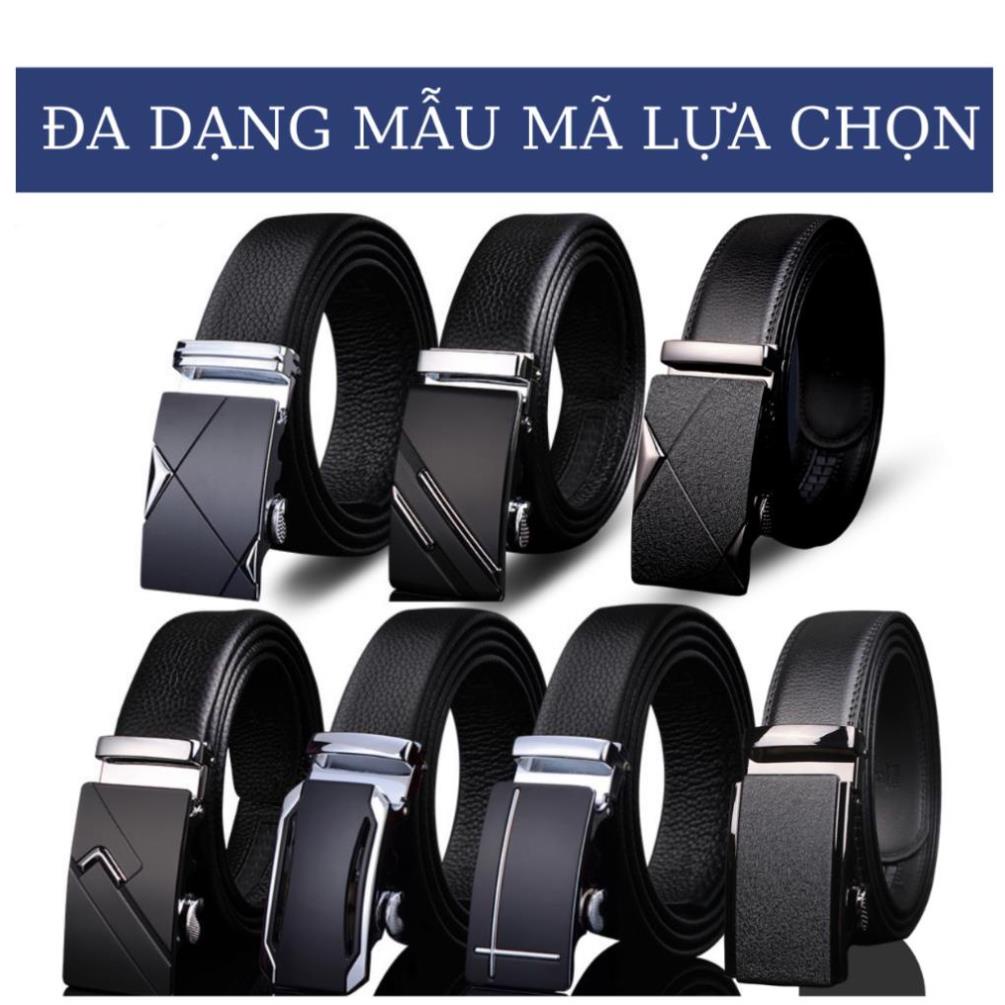 Thắt lưng nam dây nịt nam cao cấp dây lưng da bò thật khoá tự động quà tặng nam Padas Fashion TL119