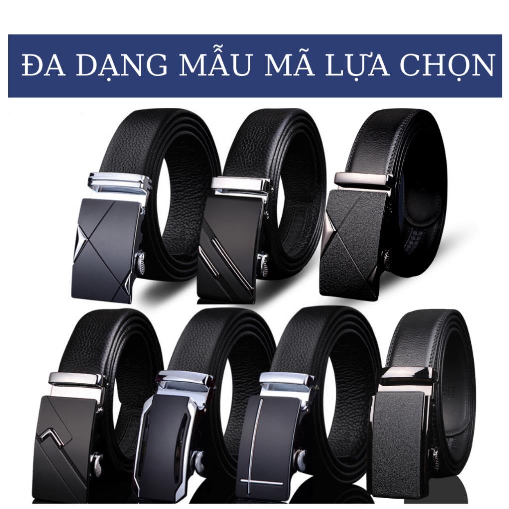 Dây nịt nam thắt lưng nam cao cấp dây lưng da bò thật 2 lớp khoá tự động quà tặng nam Padas Fashion TL120