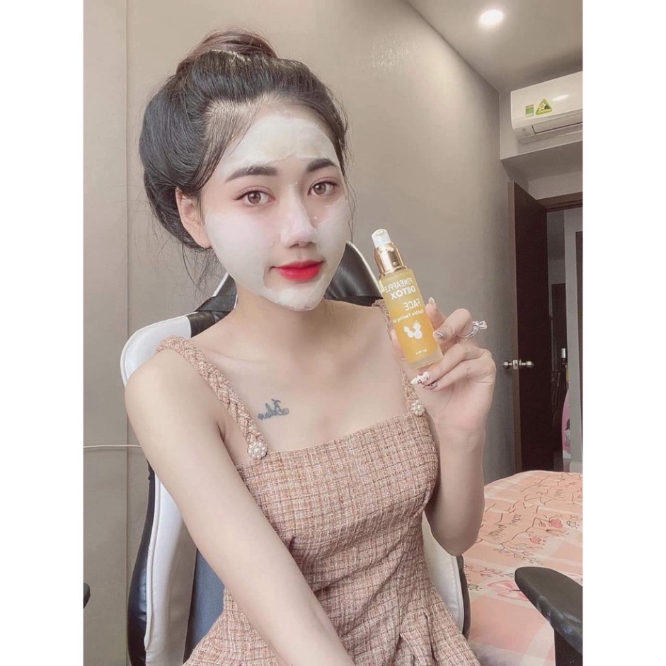 Detox dứa thải độc trắng da giúp da hấp thụ được kem Queenie | BigBuy360 - bigbuy360.vn