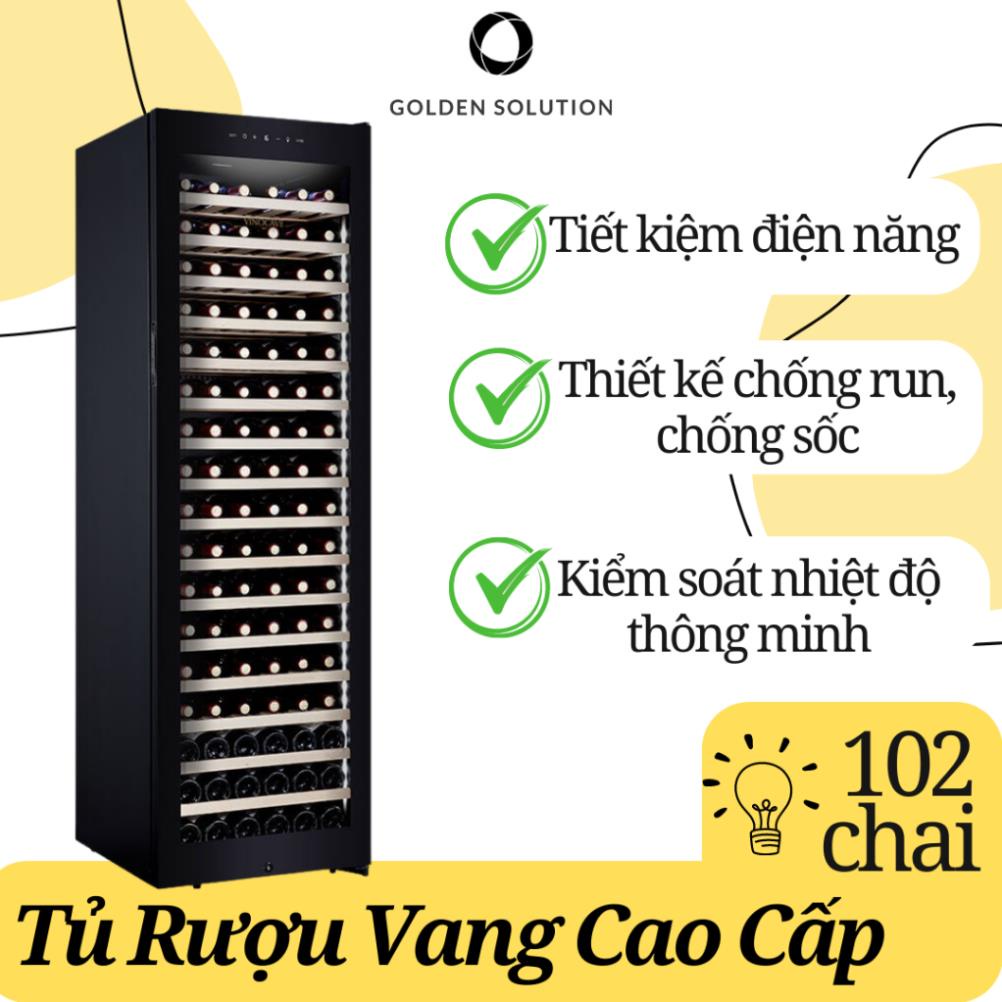 Tủ Đựng Rượu Vang, GIúp Bảo Quản Rượu Sử Dụng Rượu Được Lâu- Hương Vị Càng Ngon Cao Cấp - 102 Chai Kệ Gỗ