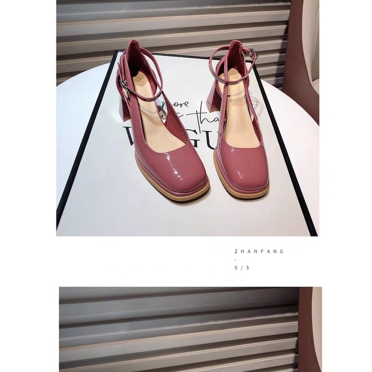 Plover Giày Sandal Cao Gót Mũi Vuông Đế Dày Chống Nước Cho Nữ
