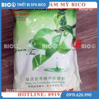 [1000g] Mặt Nạ Bột Trà Xanh Cho Da Mụn Dạng Bột Cho Spa Bóc Cả Mảng To - Thiết Bị Thẩm Mỹ BICO