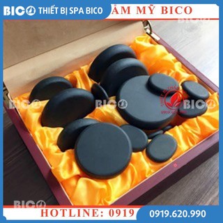 [ Hàng Đẹp] Bộ Đá Nóng 16 Viên Cho Massage Spa Mát Xa Body - Thiết Bị Thẩm Mỹ BICO