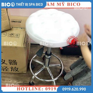 Ghế Thủy Lực Spa Cho Kỹ Thuật Viên Ngồi Chỉnh Cao Thấp Lên Xuống Đệm Múi - Thiết Bị Thẩm Mỹ BICO