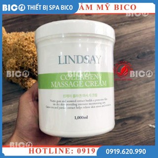 [Hàng Chuẩn] Kem Massage Collagen LINDSAY Hàn Quốc 1000ml [Giảm Giá Cho Spa 50%] - Thiết Bị Thẩm Mỹ BICO