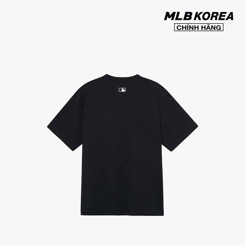 MLB - Áo thun unisex cổ tròn tay ngắn phom suông hiện đại 3ATSE0333-50BKS