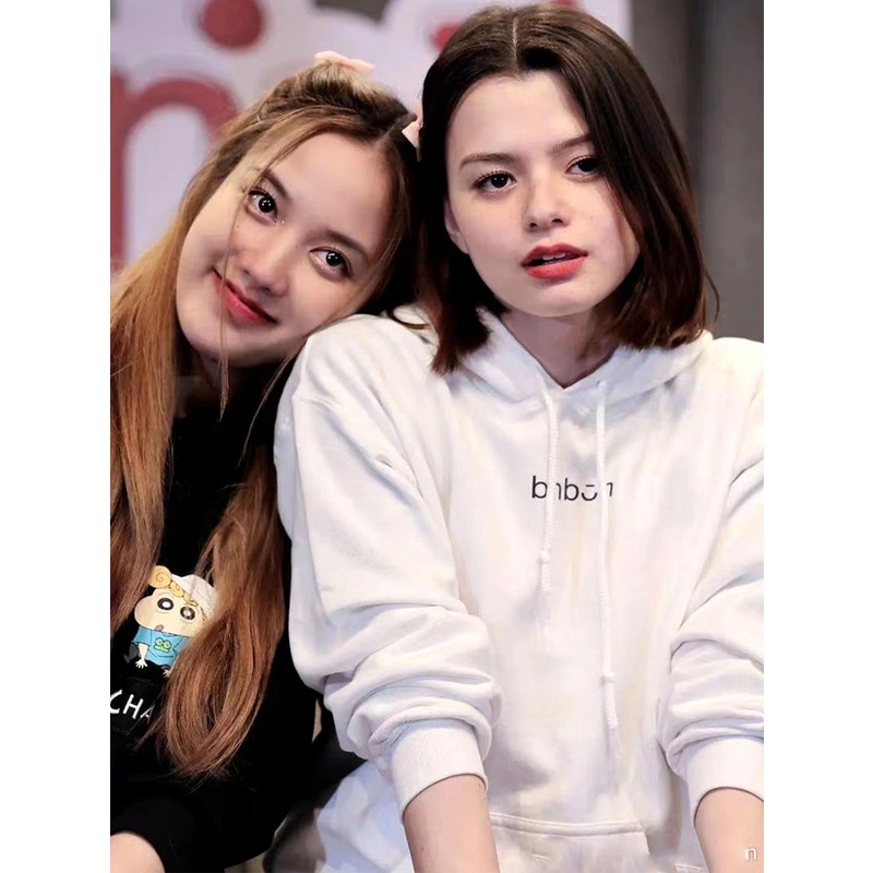 Hàng Có Sẵn Áo sweatshirt Có Mũ Trùm Đầu In Chữ freenbecky Thiết Kế Hình Cầu Màu Trắng Hồng lf8.21