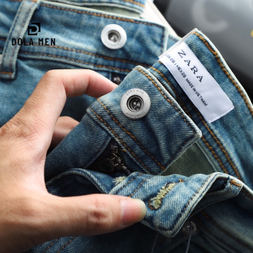 Quần Jean Nam ZARA CXZAR002 màu Xanh Was Co Giãn tag da thật, co giãn thoải mái Hàng Chính Hãng Cao Cấp Dolamen