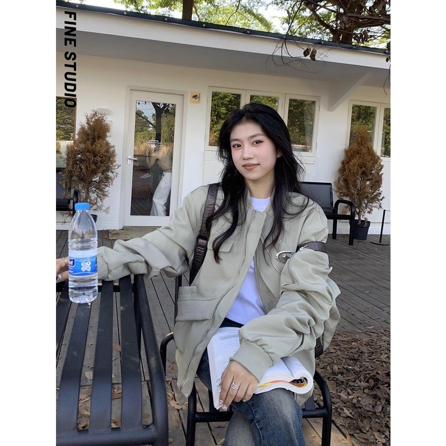 Áo Khoác Dáng Rộng Phong Cách Thời Trang Mỹ Dành Cho Nữ