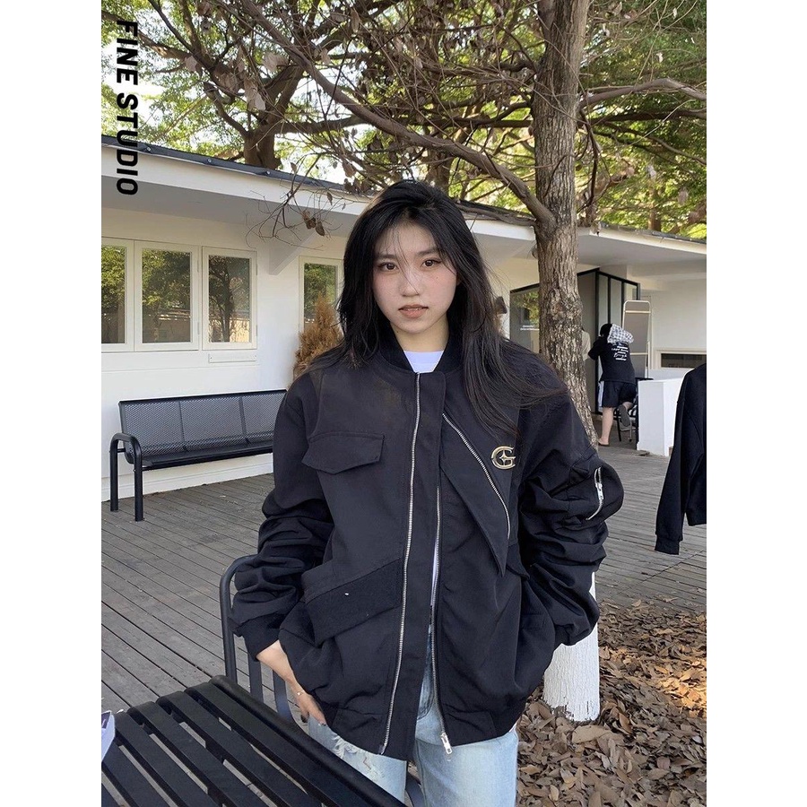 Áo Khoác Dáng Rộng Phong Cách Thời Trang Mỹ Dành Cho Nữ