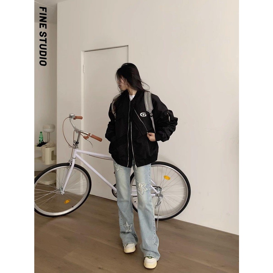 Áo Khoác Dáng Rộng Phong Cách Thời Trang Mỹ Dành Cho Nữ