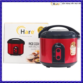Nồi cơm điện hr-rc1008 hàng chính hãng hare, nồi cơm điện hr-rc1008 dung tích 1l có chống dính ceramic vân đá huy store